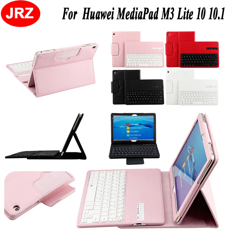

Luxury Slim Case For Huawei MediaPad M3 Lite 10 BAH-W09 BAH-AL00 10.1'' Tablet Cover Funda Detachable Bluetooth Keyboard