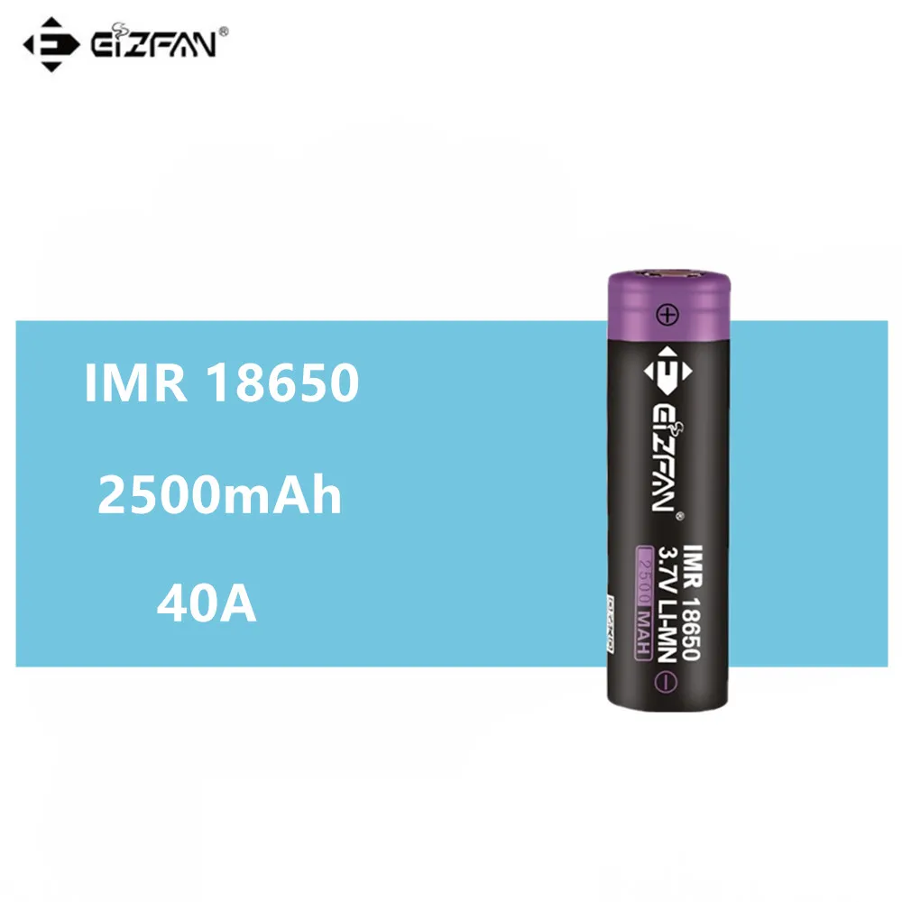 Аккумуляторная батарея EIZFAN IMR 18650 2500 мАч 40A EFAN для Vaporesso Joyetech ESPION Eleaf iStick Pico Ehpro Prime Vape