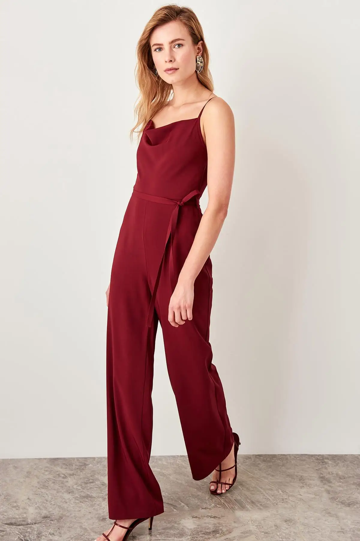 Trendyol murdüm атласный комбинезон с поясом TWOSS19AA0047| |