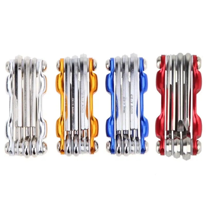 cheap 6 in 1 Bicycle Tools Sets Mountain Bike Cycling Multi Repair Tool Kit Socket Head Wrench Carbon Steel MTB Bike Screwdriver