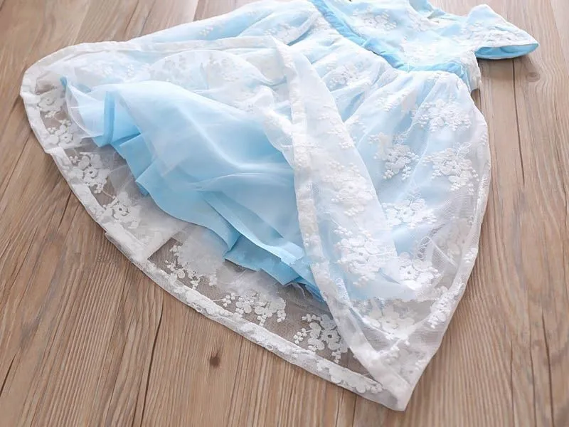 Летние белые кружевные платья принцессы для девочек; одежда для малышей; платье для свадьбы; детское праздничное платье; детская одежда