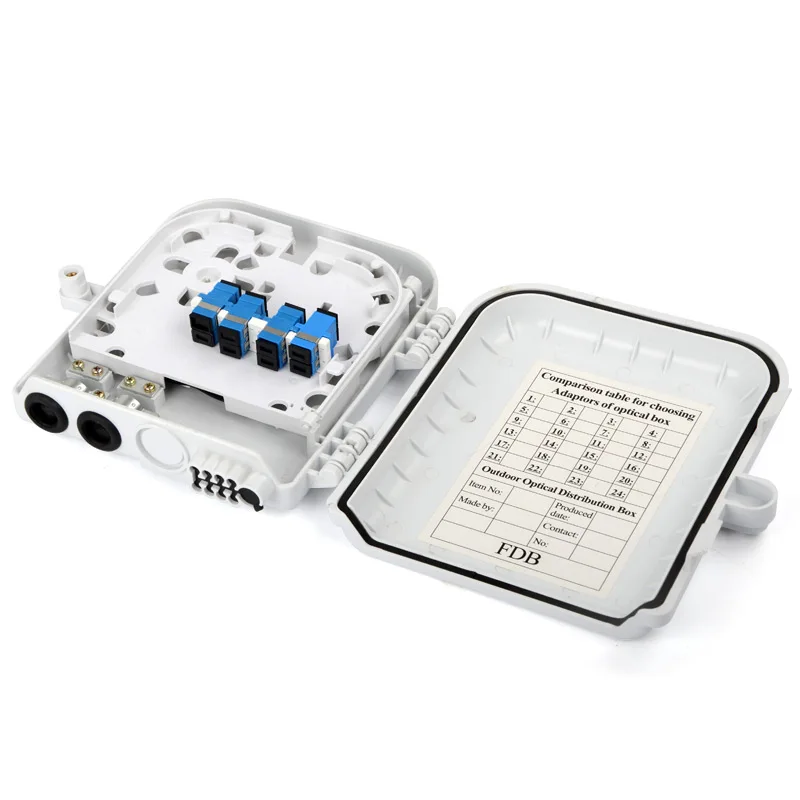 

3PCS Optical Fiber Distribution Box 8 core full with SC Adapter Pigtail 1 : 8 Splitter factory wholesale Single mode ftth