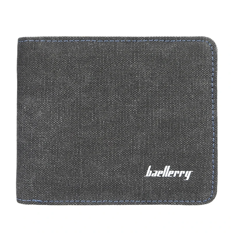 

Men's Cross-Section Wallet Canvas Student Wallet Men's Short Paragraph Simple Wallet