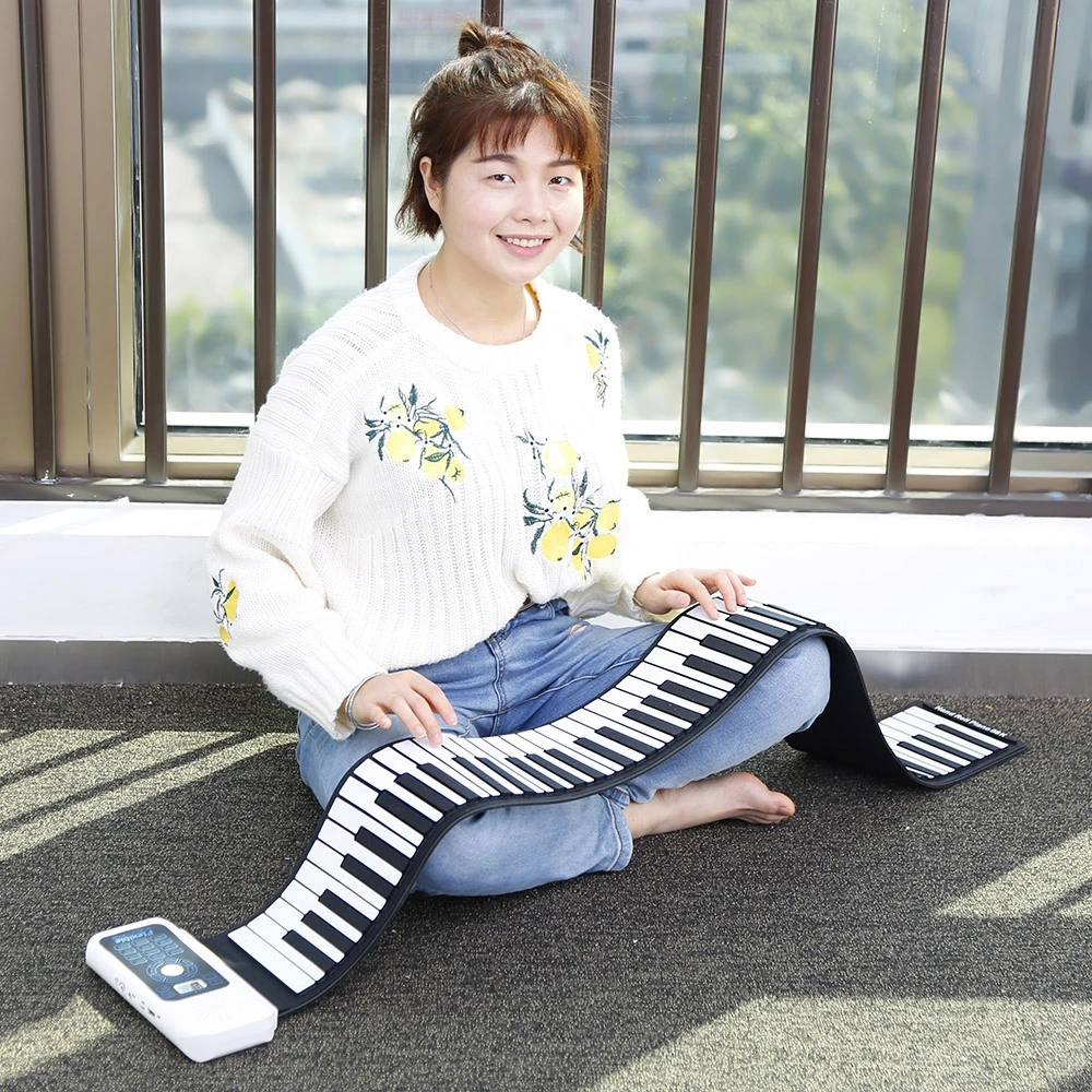 

Foldable 88 Keys Electronic Piano USB Soft Organ Keyboard Silicone Digital Hand Roll Up Piano with MIDI Electronic Keyboard