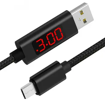 

1M(3.28ft) Micro-USB Data Charging LED Digital Voltage and Current Display Nylon Braided USB Cable