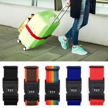 

Luggage Belt with Three Digit Combination Lock for Travel Luggage Suitcase Band Packing Blet Strap Travel Accessories