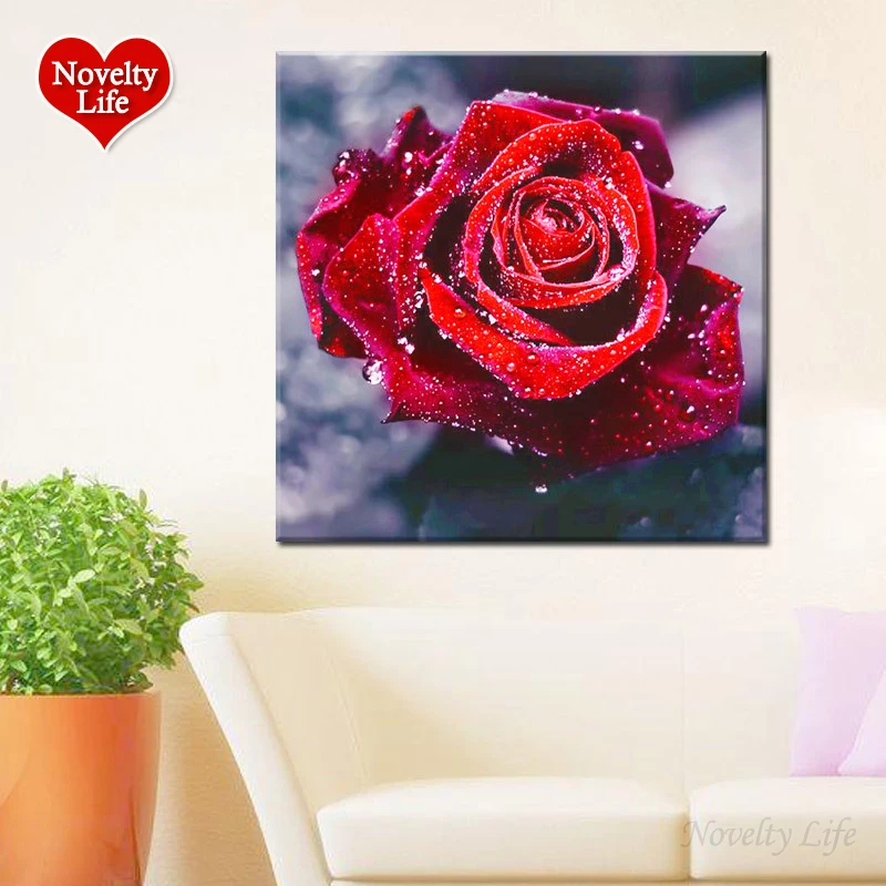 

Full,Diamond Embroidery,Flower,Red Rose,5D,Special Shaped Painting,Cross Stitch,Mosaic Picture,Needlework,Crafts,Christmas,Gift