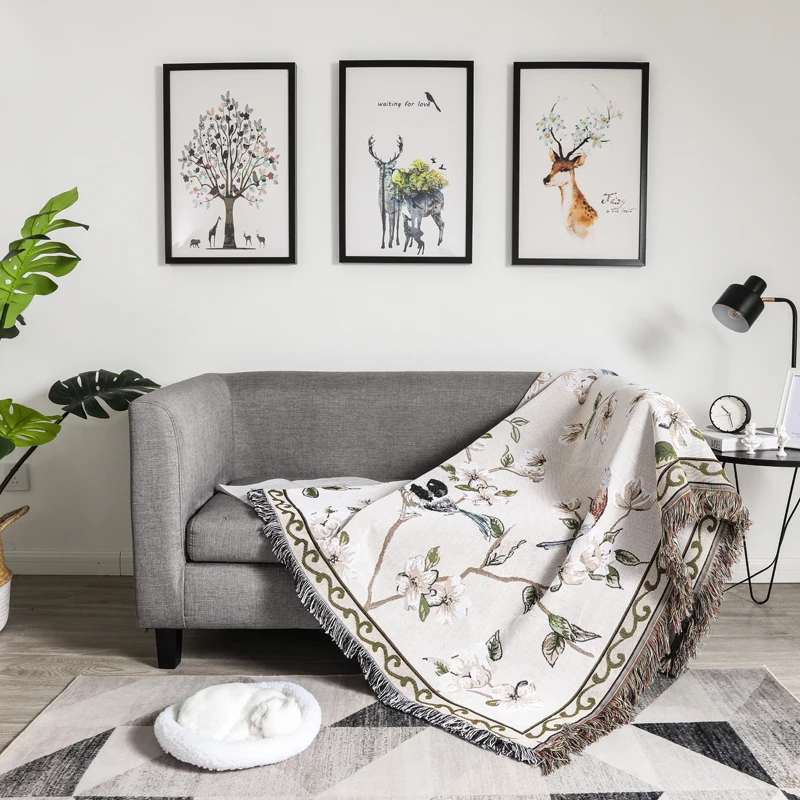 YRYIE مزدوجة الجانبين أربعة الموسم زهرة نمط المنزل لينة السرير موضوع منشفة من القطن الثقيل ل السرير مكتب السفر أريكة منشفة غطاء YRYIE مزدوجة الجانبين أربعة الموسم زهرة نمط المنزل لينة السرير موضوع منشفة من القطن الثقيل ل السرير مكتب السفر أريكة منشفة غطاء