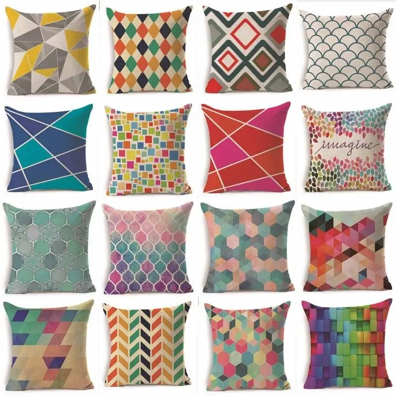 

Colorful ative throw pillow case cushion Case standard bed pillow covers