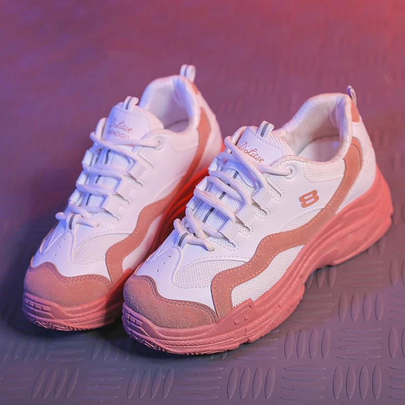 

Women's Vulcanize ShoesWomen Sneakers 2019 Femme Female White Platform Sneakers Women Chunky Sneakers Spring Lady Casual Shoes