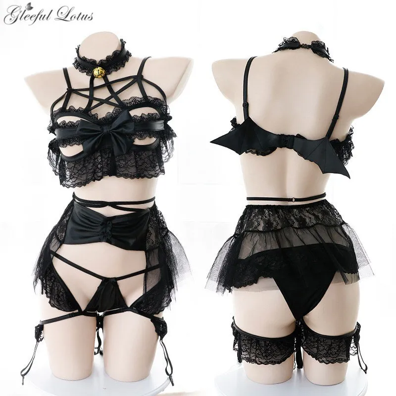 Sexy Lingerie Set Open Cup Bra Faux Leather Women Sexy Bodydoll Hot Erotic Sex Shop Lenceria Stripper Clothes Exotic Lingerie