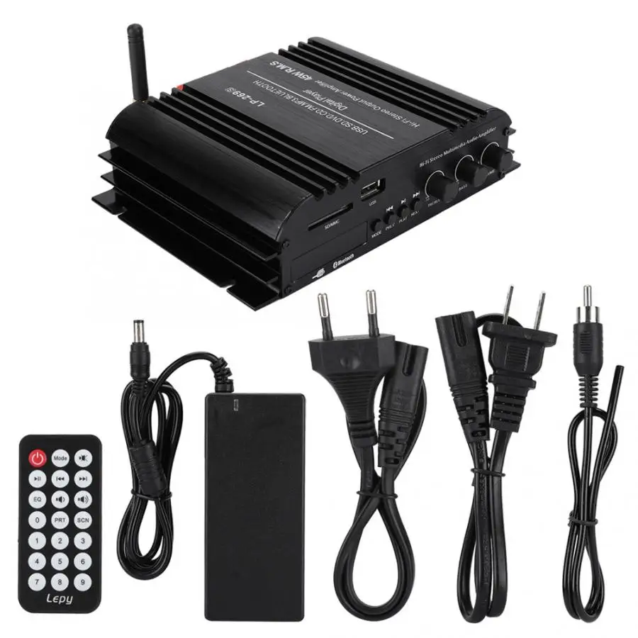 

SturdyAmplificador HiFi BT Multimedia 45W Digital Amplifier Player Audio Stereo Power Amp Preamplifier