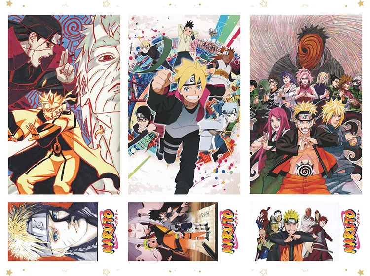 Аниме Наруто Boruto Uzumaki Uchiha Itachi Sasuke Fanart открытка наклейка Artbook брошюра подарок Косплей Книга Набор