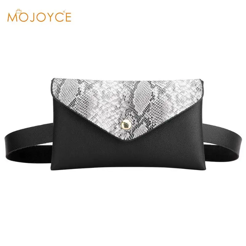 

Snake Pattern Shoulder Waist Bags Fanny Belt Packs Phone Pouch Women Flap PU Leather Crossbody Casual Messenger Chest Bags 2019