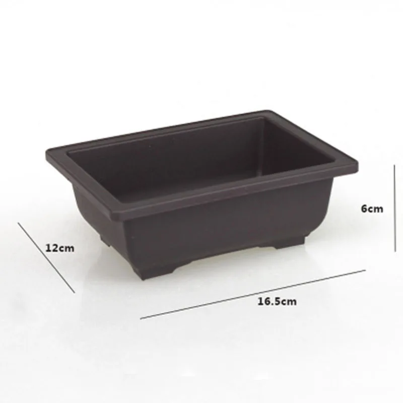 

1pcs Plastic Flower Pot Balcony Square Basin Home Bonsai Plant Bowl Nursery Kit