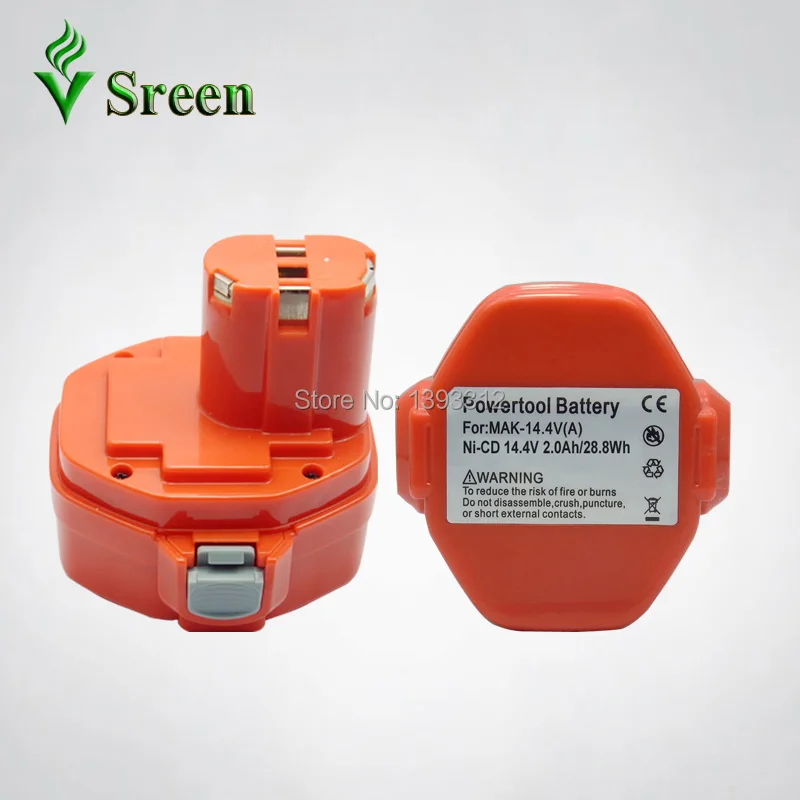 

14.4V Ni-Cd 2000mAh Replacement Rechargeable Battery for Makita 1420 1422 1433 1434 1435 1435F 192699-A Power Tool Battery Packs