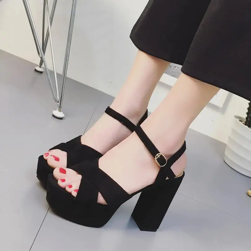 

STAN SHARK High-heeled Sandals 11cm Summer Sandal Shoes Women Sexy Female Suede Platform Gladiator summer women roman Sandals