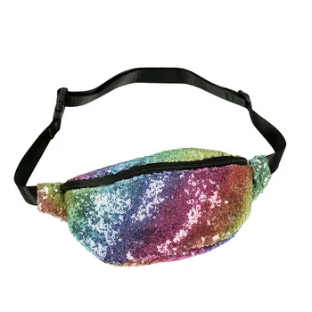

Rainbow Sequins Fanny Pack Feminina Waist Pack Holographic Women's Chest Waist Bag Women Belt Bag Bum Bag 2019 New
