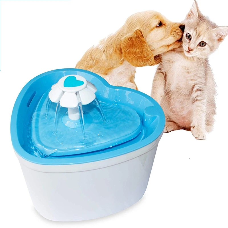 

Pet Water Fountain- Hygienic Drinking Fountain 2L Super Quiet Flower Automatic Electric Water Bowl With 2 Replacement Filters