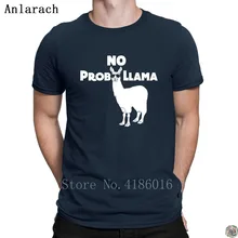 Мужская футболка с коротким рукавом No Prob Llama принтом Anlarach