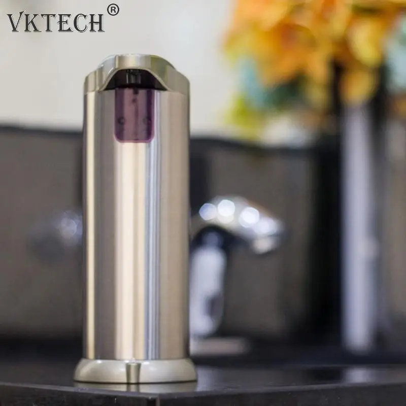 Billig Edelstahl Flüssigkeit Seife Dispenser 280mL Smart Sensor Touchless Sanitizer Flasche Seife Dispenser für Küche Bad