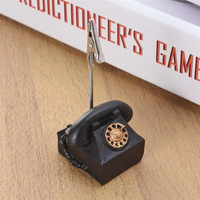 1pc Memo Clip Vintage Retro Resin Pratical Durable Note Clamp Table Decoration Clip Table Supplies Memo Folder