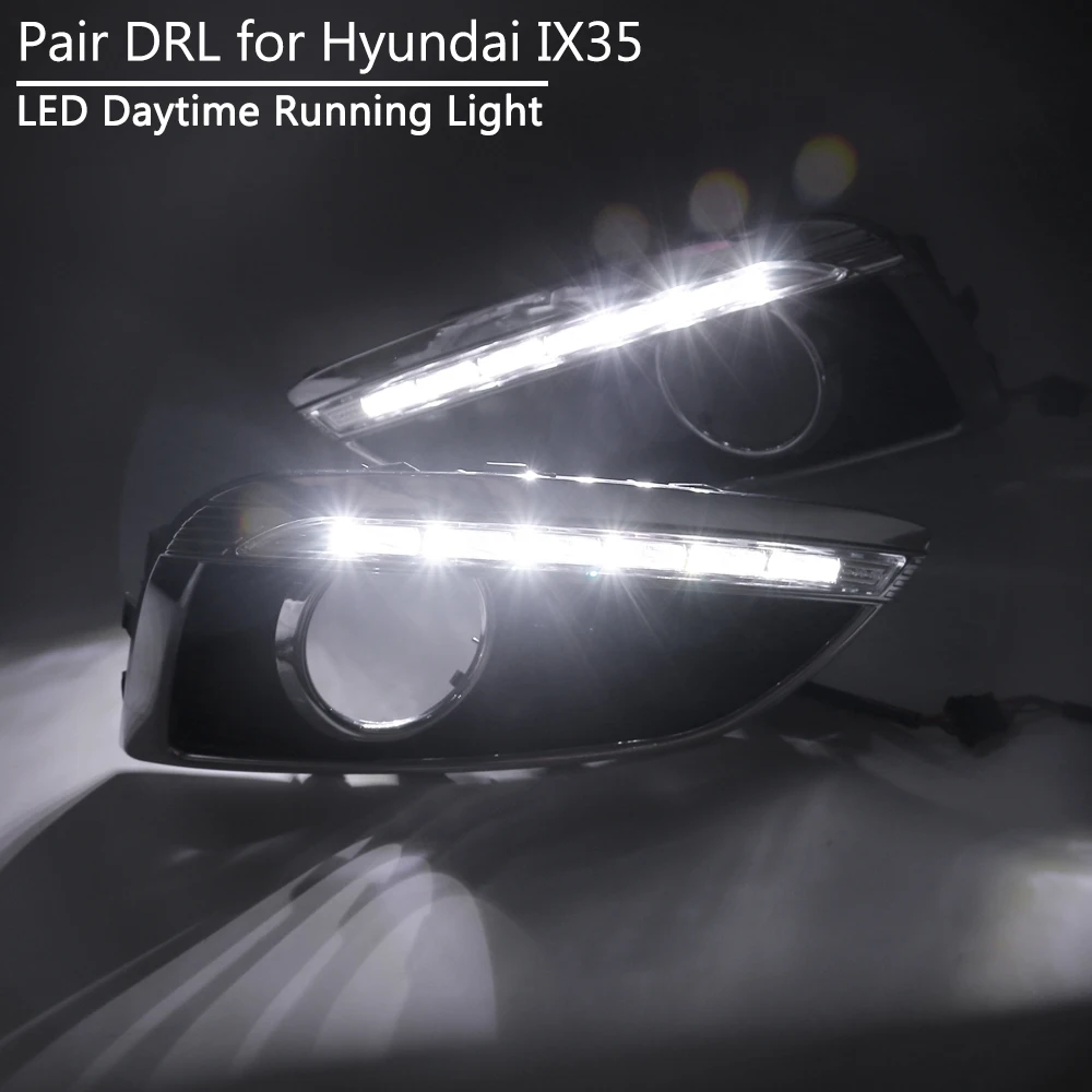 3 цвета СВЕТОДИОДНЫЙ DRL Дневной светильник для Hyundai Tucson 2010 2011 2012 2013 дневные ходовые