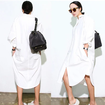  Spring Women Shirts Star Model Very Small Buttoned Pockets Garments Blouse Shirt White 3263