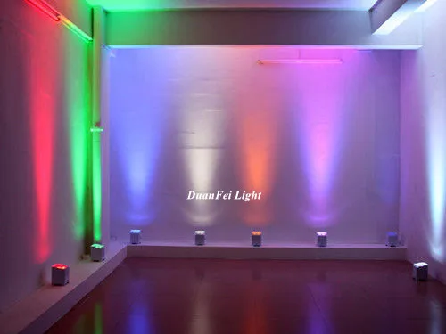 8 шт. светодиодная батарея par dmx wash LED rgbwa uv Беспроводная led 4x18 Вт Крытая настенная