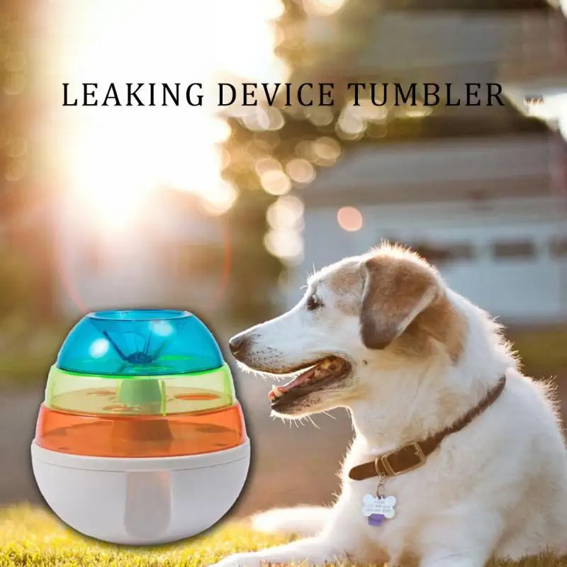 Pet Dog Tumbler пищевая игрушка-диспенсер для собак кошек протекающая медленная пищевая чаша обучающие игрушки