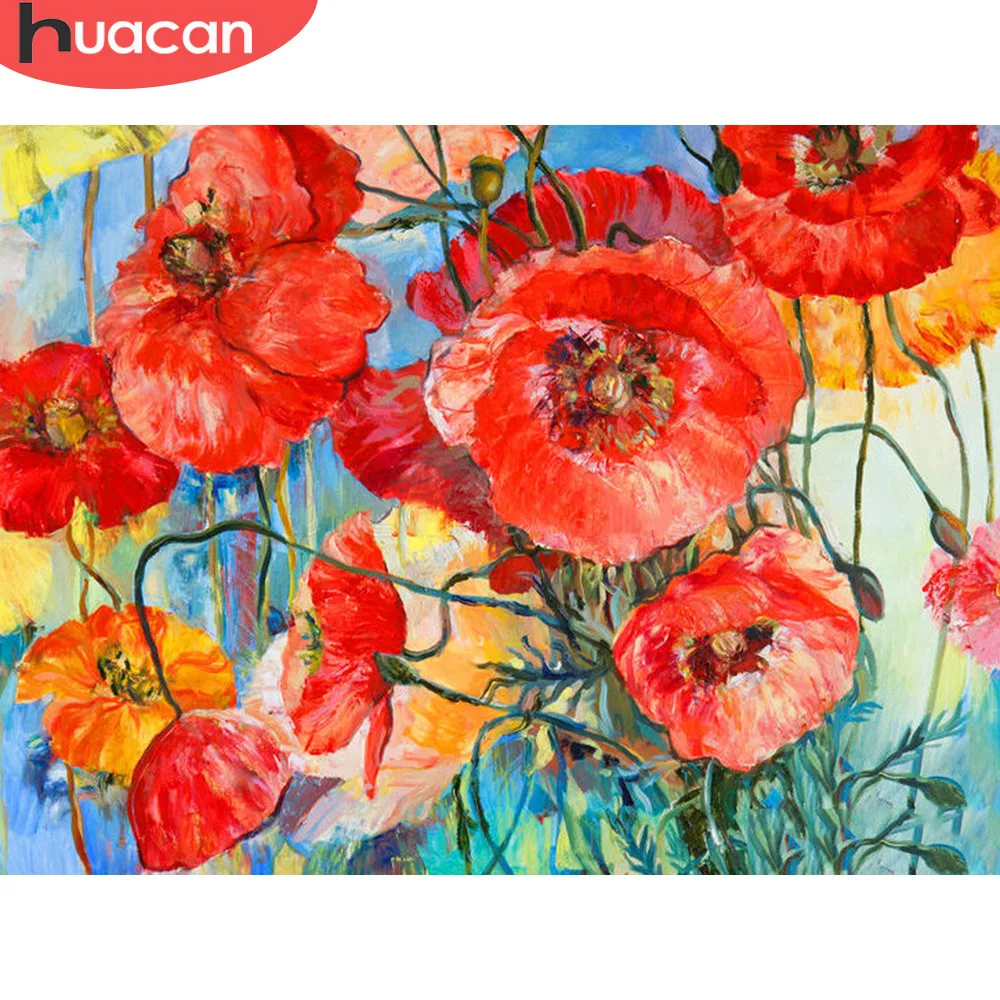 

HUACAN 5D DIY Diamond Painting Full Square Rhinestone Picture Flower Diamond Embroidery Cross Stitch Mosaic Decor Home Gift