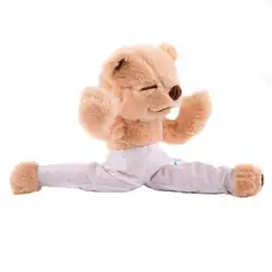 Популярный милый мультяшный кунг-фу Йога медведь плюшевая игрушка креативные гибкие конечности носить брюки плюшевый медведь кукла Дети