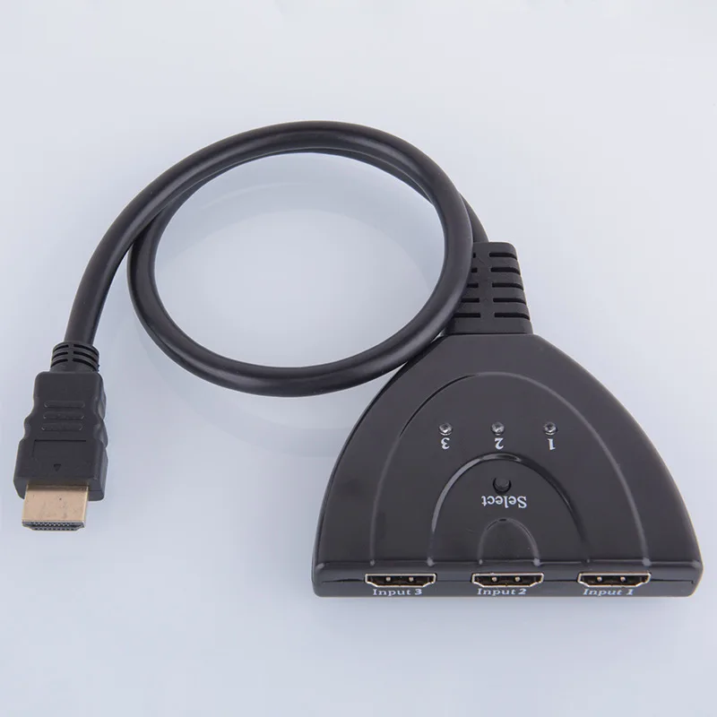 HDMI коммутатор/коммутатор 3 порта 3x1 v1.4 Пигтейл Интеллектуальный Авто с одним фиксированным HDMI кабелем sup порт 1080p 4k x 2k