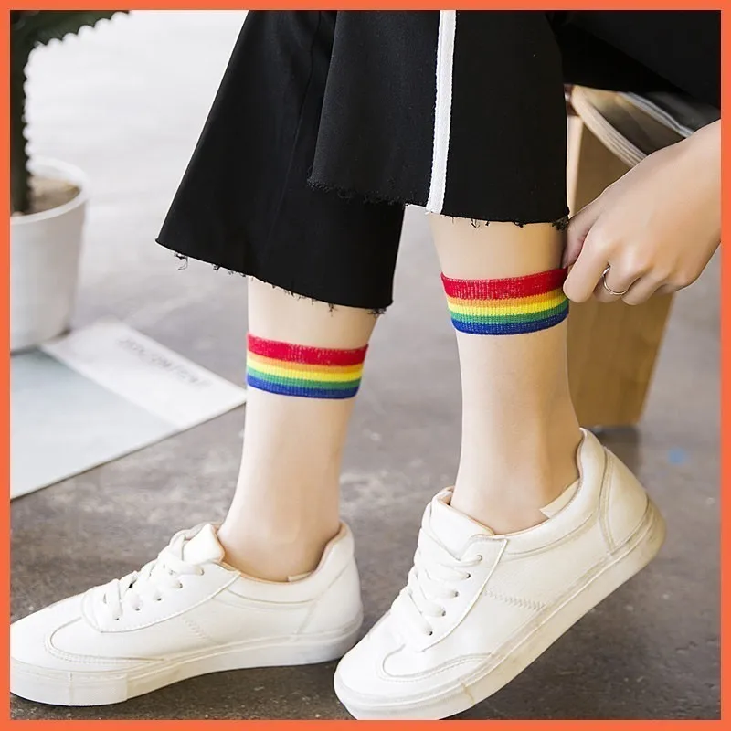 Harajuku уличная одежда забавные носки прозрачные летние 2019 художественные короткие
