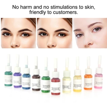 

7/10 pcs Tattoo Ink Pigment Set Professional Permanent Body Art Beauty Paint Microblading Eyebrow Makeup Kit Tattoo Supplies