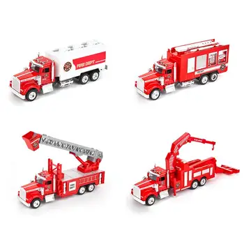 

2019 Mini Simulation Alloy Inertia Fire Truck Car Toy Car Model Boy Birthday Inertia Car Model