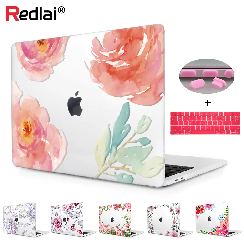 

Black Lace Series Print Case For Mac Book Pro 13 15 Retina New 12 inch Floral Pattern Laptop Case For macbook Air 11 13 Shell