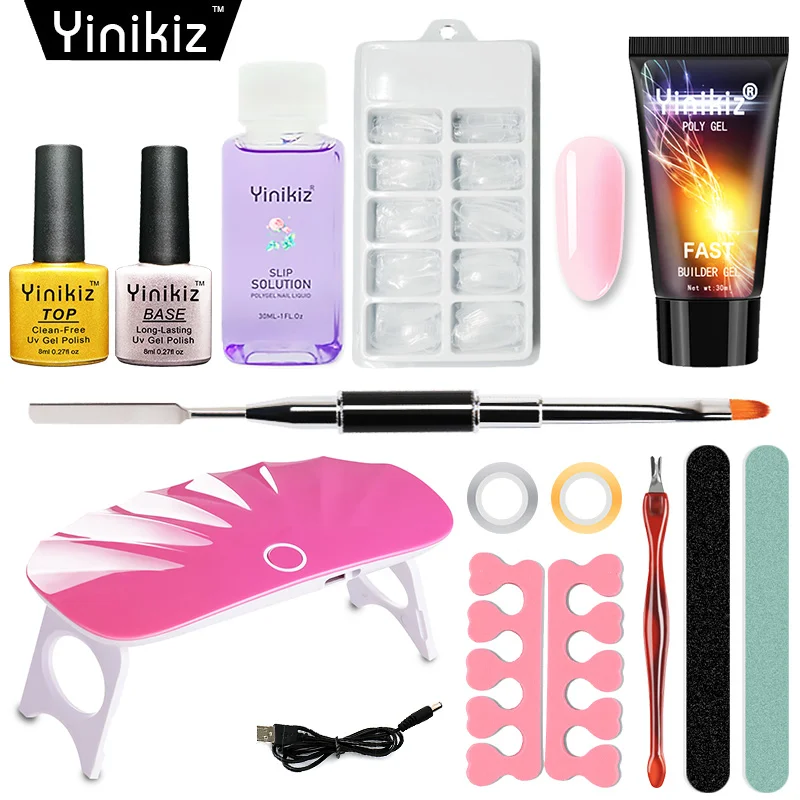

Yinikiz 30ml Nail Gel French Nail Constraction Builder Jelly Poly Gel Acrylic Slip Solutions Manicure Acrylic Polygel Kit
