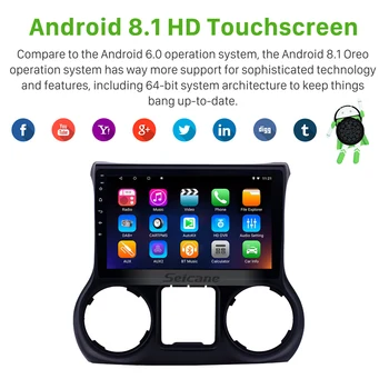 

Seicane Android 8.1 2.5D IPS Screen Radio10.1 Inch For 2011 2012- 2016 2017 JEEP Wrangler Car GPS Navigation Head Unit Player
