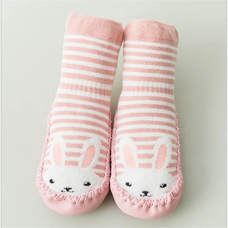 

2018 Fashion Baby Socks With Rubber Soles Infant Socks Newborn Winter Children Floor Socks Anti Slip Soft Sole Socks