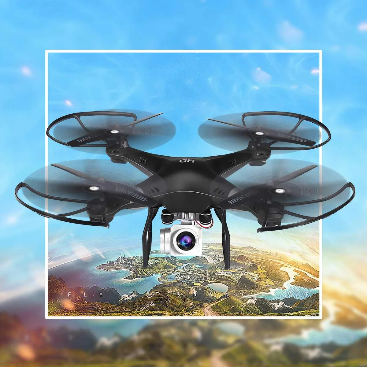 

Aerial Photography 720P HD Wide Angle Camera Wifi FPV Altitude Hold One Key Return RC Drone Headless Mode 3 Level Speed Capture
