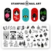 Kimcci Christmas Nail Art Stamping Plate Snowflake Reindeer Tree New Year Pattern Manicure Image Template Festival Nails Stencil 5