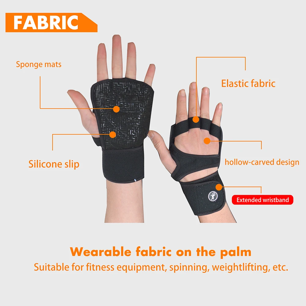 Weight Lifting Training Gloves Women Men Fitness Sports Body Building Gymnastics Grips Gym Hand Palm Protector Gloves