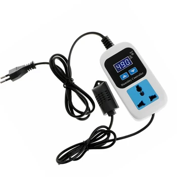 

Digital Humidity Controller Hygrostat Humidity Moisture Control Switch Socket Outlet Inlet EU Plug Hygrometert 110-220V 0%~99%RH