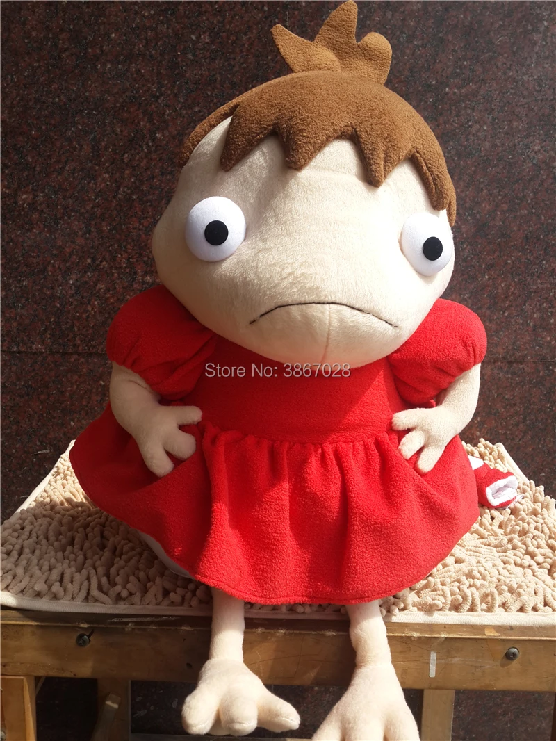 Мягкая Подлинная плюшевая игрушка Ponyo на скале принцесса понё кукла для
