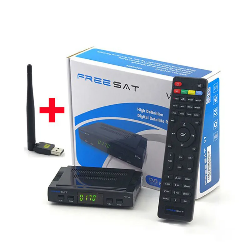 

Original Freesat V7 HD Satellite decoder Receiver Full 1080P+ 1PC Professional HD DVB-S2 +USB WiFi TV Set Stable Signal