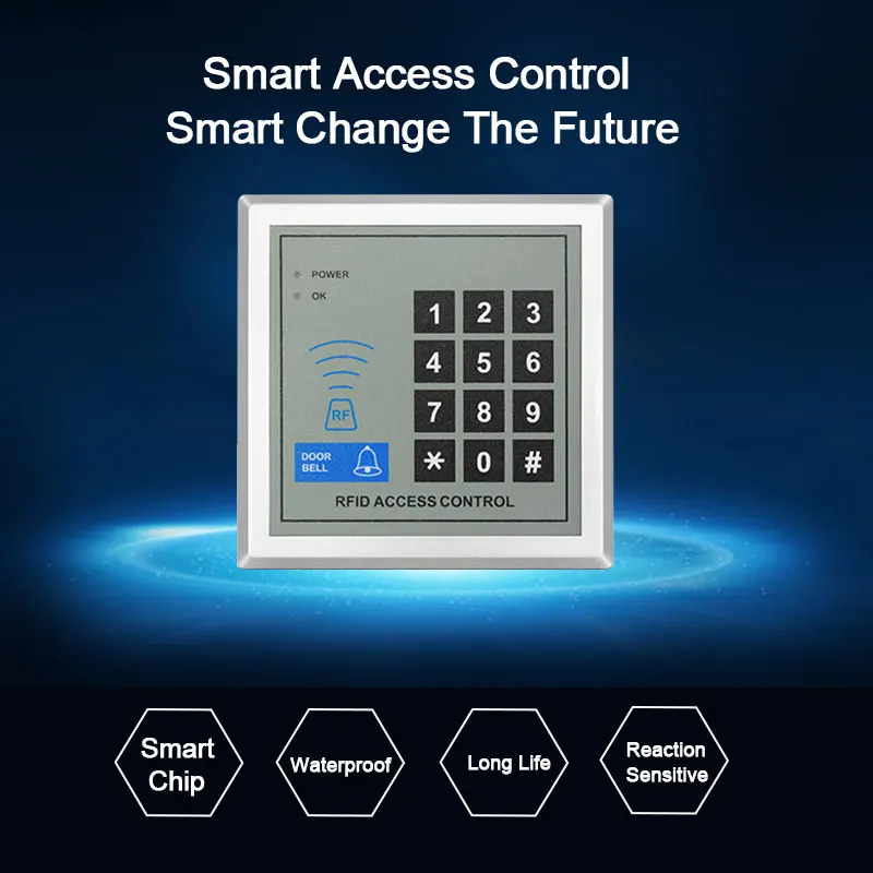 Система контроля доступа RFID замок кнопочный дверной звонок цифровая панель считыватель карт для двери Система контроля доступа Безопасность двери RFID замок