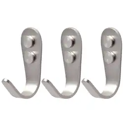 3 шт./компл. кухонные крючки крючок для одежды для ванной комнаты Органайзер компоненты из нержавеющей стали u-образные тусклые серебряные
