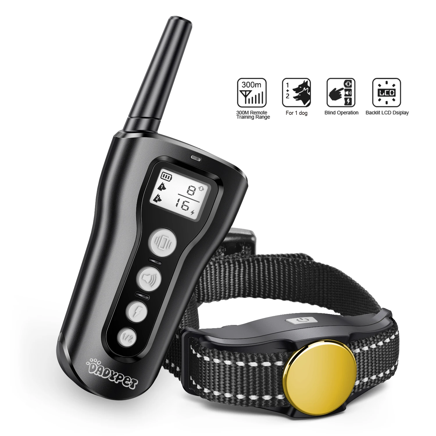 

Electric Dog Training Collar Pet Remote Control Waterproof Rechargeable Waterproof Grade Standby Time Vibration Tone Shock Modes