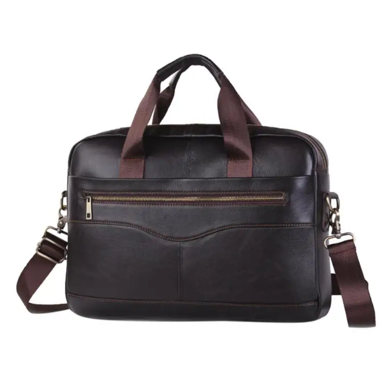 

2019 Men's Business Casual Bag New Natural Cowskin 100% Genuine Leather Men's Briefcase Large Capacity Male Shoulder Laptop Bag